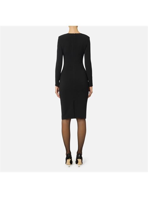 Abito in crêpe leggero con catena gioiello ELISABETTA FRANCHI | AB80557E2/110
